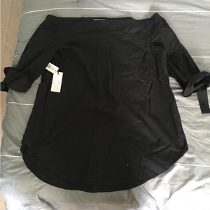 Off the Shoulder Black Blouse